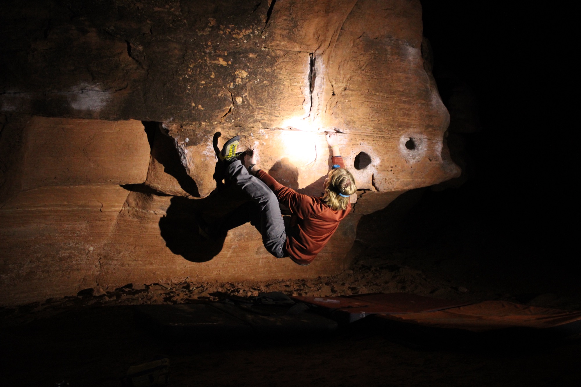 Cave climbing adventure