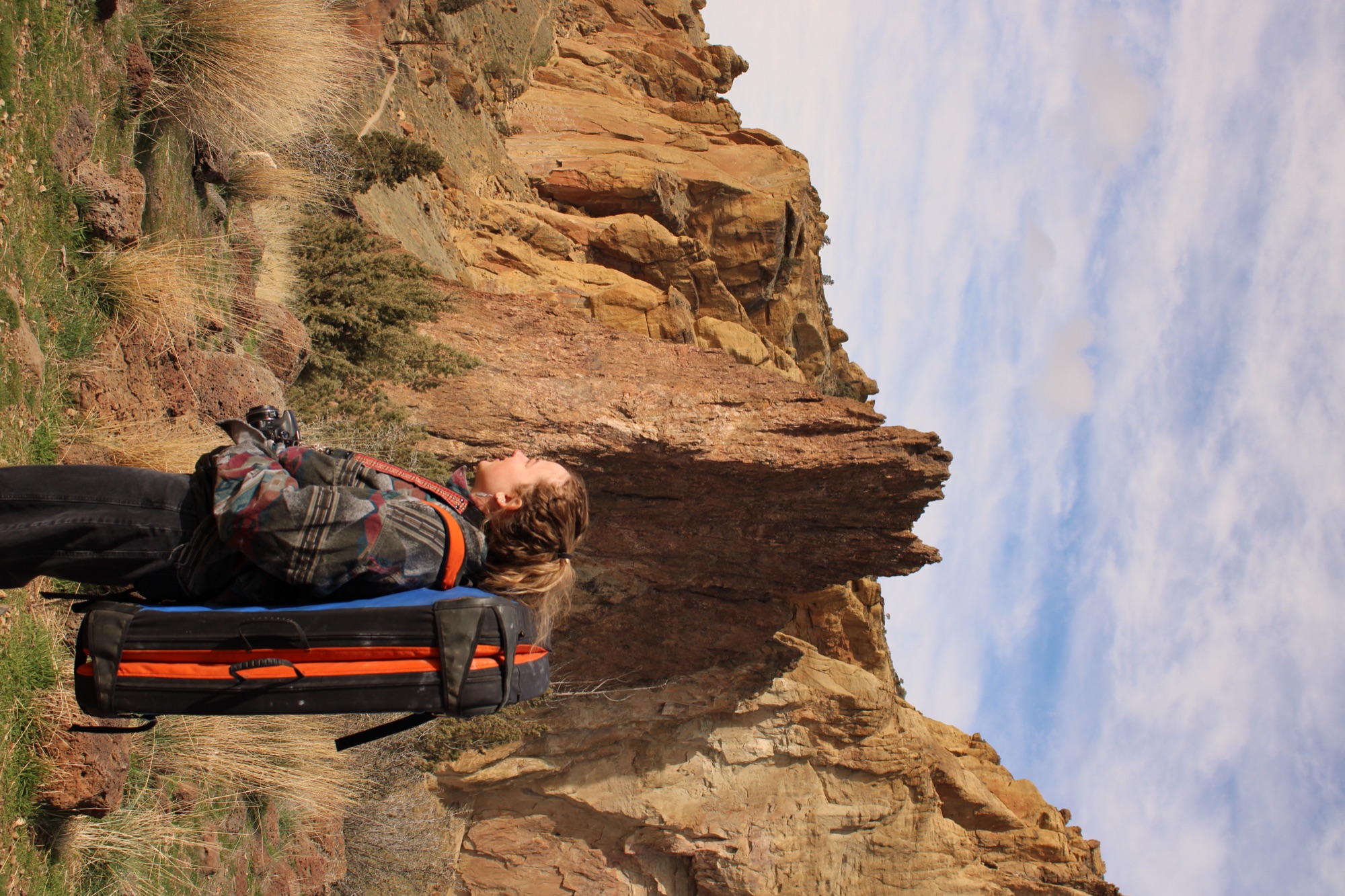 Overhead climbing shot