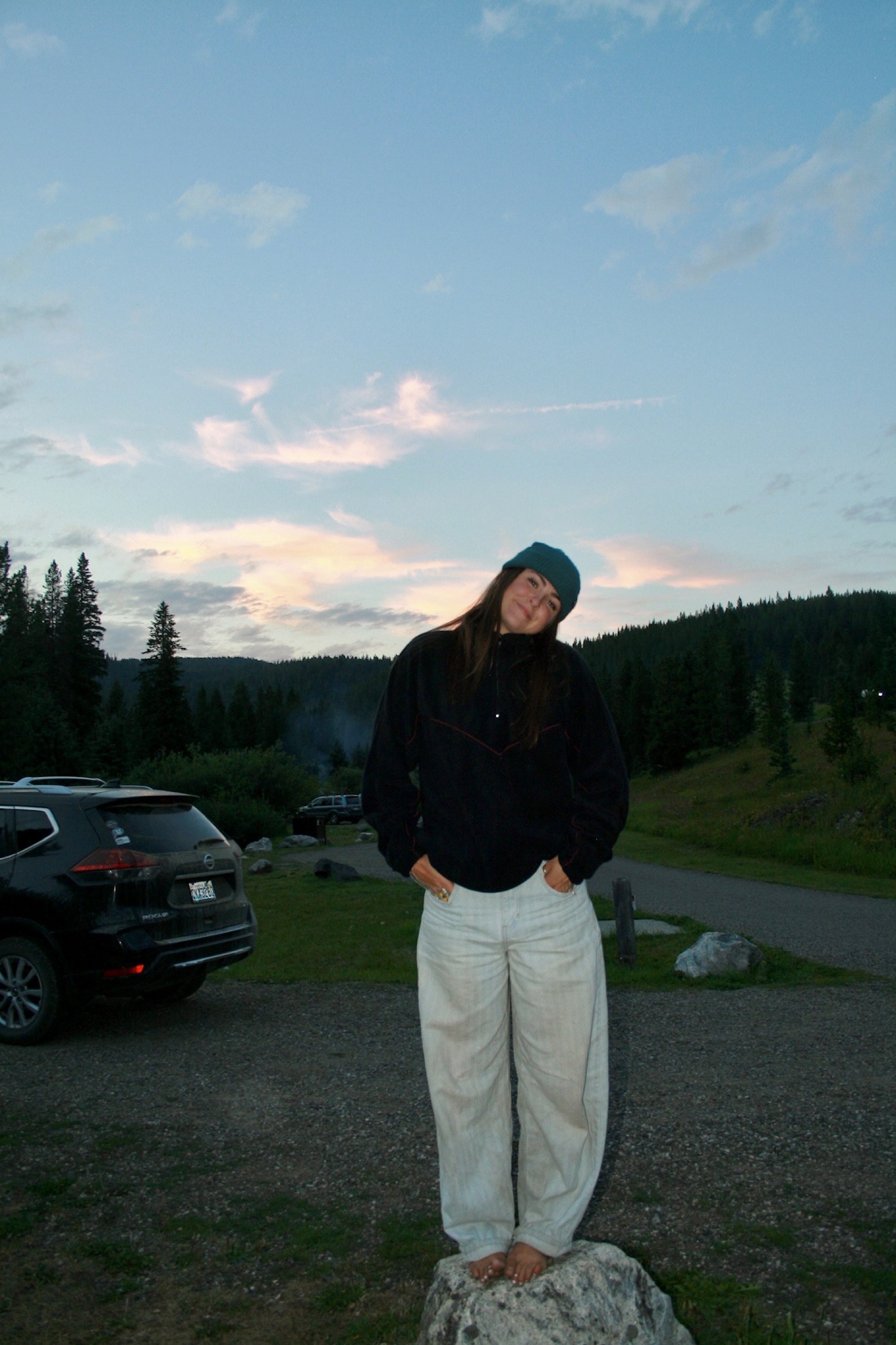 Mountain sunset adventure