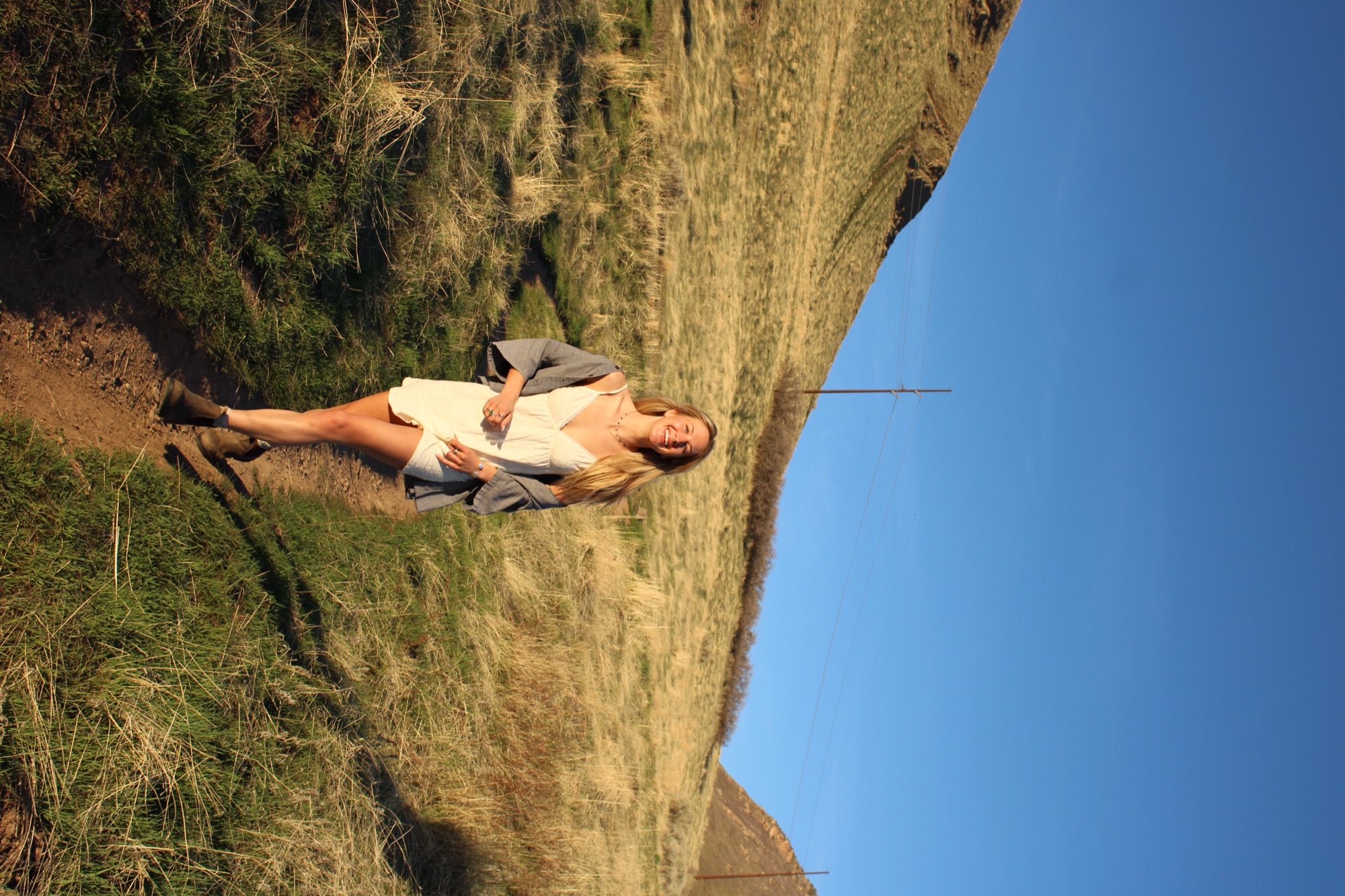 Senior portrait in field