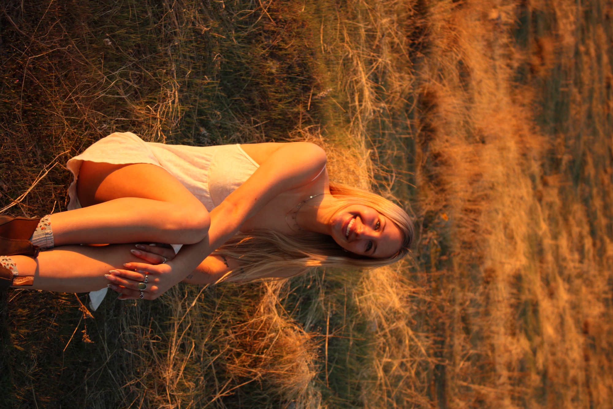 Golden grass portrait